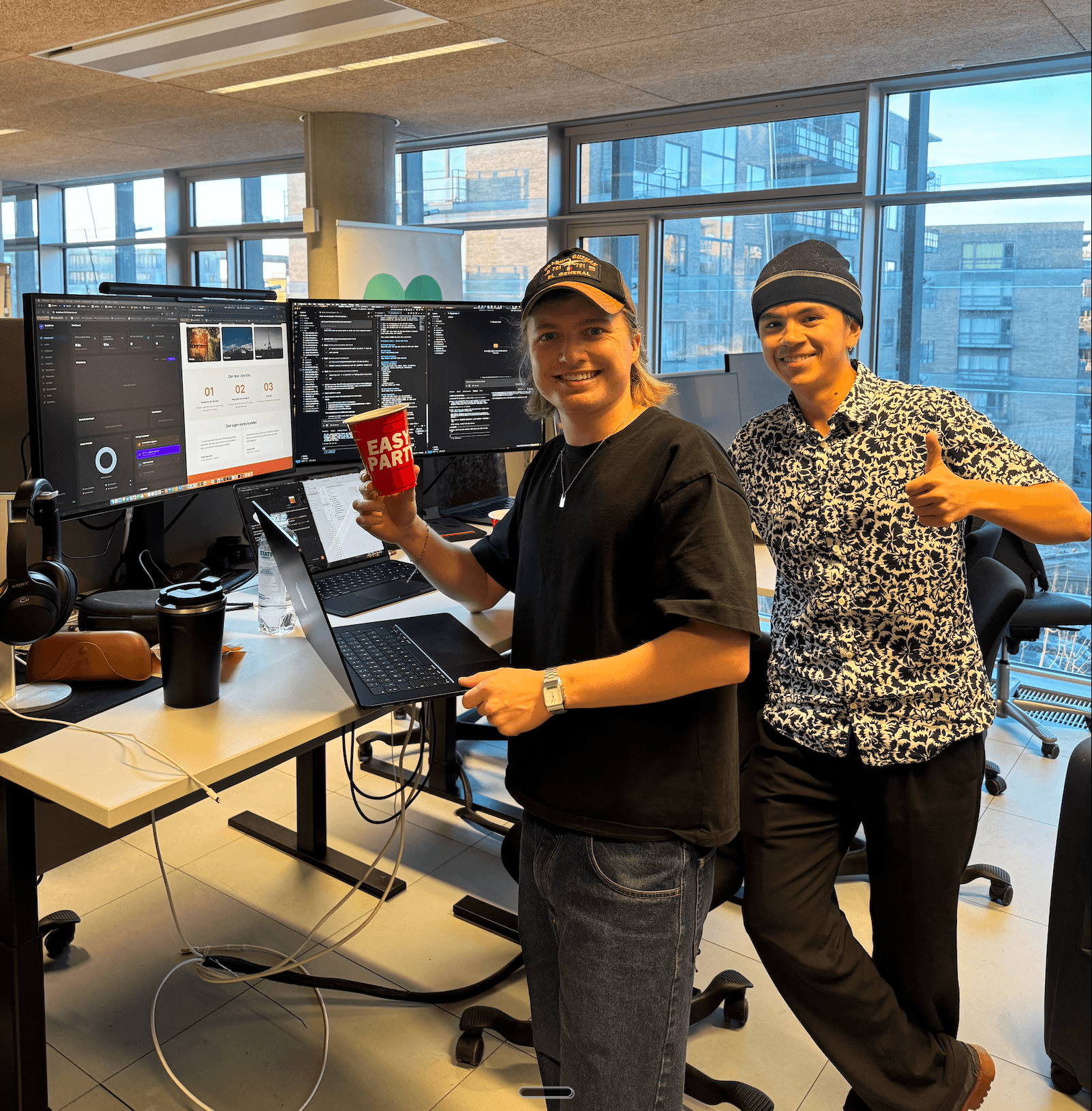 Martin and Daniel at the DR Byen office with EasyParty cup